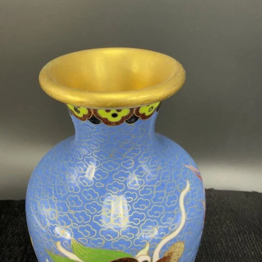 Chinese Cloisonne Enamel Metal Vase chinese cloisonne